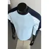 Nova Coleção de Outono 2026: Camiseta de algodão oversized gola careca estilo Hong Kong, tamanhos M-5X, HT261030 - Especial P25