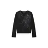 Moda Masculina y Femenina Nuevas Llegadas, Camiseta Trendy de Calle con Estampado de Pedrería Harajuku Ins Punk, Ropa de Diseño de Nicho Gótico