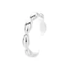 Anillo de plata de siete cuentas con superficie lisa, diseño simple y único, trae riqueza y buena fortuna, accesorio versátil y elegante