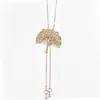 Cadena para Suéter de Collar Largo Geométrico, Accesorio de Lujo de Alta Gama, Versátil y de Moda, Colgante de Perla para Otoño e Invierno
