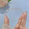 Pulsera Dos Vidas de Alegría para Mujer Plata de Ley S925 Set Lujo Ligero Nicho Pulsera de Cinco Flores Regalo de San Valentín Cumpleaños para Novia