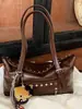 Elegante bolso retro de gran capacidad para mujer, nuevo bolso de hombro de moda 2026 para ir al trabajo, bolso tote relajado y bolso de axila