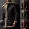 Nueva Chaqueta con Capucha de Piel Sintética Transfronteriza Europea y Americana para Hombre Estilo Europeo