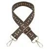 Nueva correa de hombro ancha de 3,8 cm con diseño de jacquard de color y diamantes para mujer, accesorios para bolsos, correa cruzada larga transfronteriza de comercio exterior