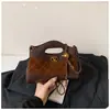 Bolsa de Mão Retrô com Padrão de Losangos Moda Transfronteiriça Nova Bolsa de Corrente de Alto Valor para o Dia a Dia Versátil Bolsa de Ombro Único Transversal