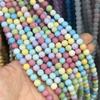 Nuevas cuentas de vidrio de 8 mm con diseño de flor de imitación de cristal, redondas, esmaltadas de colores, sueltas, para pulseras, collares y accesorios de joyería.
