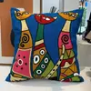Funda de Almohada Impresionista Artística Cojín Lumbar con Estampado Abstracto de Picasso, Cojín Decorativo para Sofá Estilo Europeo