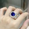 Anillo de Circonita de Lujo Yihua Anillo de Moda Europeo y Americano de Venta Caliente Anillo de Diamantes Dominante Anillo Creativo Micro-Incrustado de Diamantes Completos Venta al por Mayor