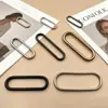 Hebilla Cuadrada de Alambre de Hierro Pintado de Negro para Electroforesis Transfronteriza, Hebilla de Anillo de Tirón Redondo para Accesorios de Bolsas, Hebilla de Anillo en D de Alambre de Hierro