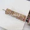 Anillo de Espaciadores de Cristal Diamantado Galvanizado de 5/6/7 mm Cuadrados con Incrustaciones de Diamante Espaciadores para Manualidades de Cuentas Accesorios de Joyería