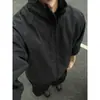 Chaqueta bomber para hombre Cleanfit negra con cuello alto, estilo americano, de nailon, secado rápido, sin capucha, para primavera y otoño
