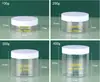 Frascos de Embalagem Cosmética de 100-500ml, Potes Dispensadores de Creme e Esfoliante de PET, Frascos Selados de Boca Larga de Grau Alimentício