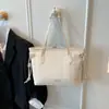 Bolsas de Moda Transfronterizas, Venta al por Mayor de Nicho Coreano, Bolsos de Mano Frescos Estilo Coreano, Bolsos Tote de Hombro Único con Cuadros y Bloques de Color para el Trabajo