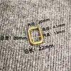 Hebilla Ojal Cuadrado Sin Costura Fundido a Precisión de Latón Anillo Conector Cuadrado de Cobre Puro para Correa para Equipaje Accesorios de Ferretería para Artículos de Cuero Bolsos