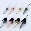 Bocal de vinho de plástico de aço inoxidável misturador de vinho defletor de plástico dispensador de vinho rolha de vinho rolha de garrafa de vinho silicone