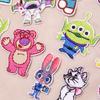 Calcomanías Bordadas Listas para Usar Calcomanías de Tela Bordadas de Lindo Animal Historia Oso Parches para Ropa Calcomanías Decorativas para Funda de Teléfono Móvil