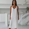 2026 Moda de Comercio Exterior Europeo y Americano Primavera y Verano Nuevo Blanco Cómodo Camisola Camisón Exclusivo Transfronterizo Ropa de Casa para Mujer Venta al por Mayor