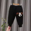 Pantalones de invierno estilo western de algodón para niños y niñas, nuevos y guapos, pantalones de algodón con cabeza de perro tridimensional para bebé