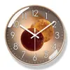 Reloj de pared minimalista estilo nórdico, decoración moderna para sala de estar, reloj redondo de cuarzo, segundero de barrido silencioso, para uso doméstico
