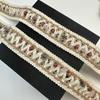 Roupas Estilo Chanel Vintage com Fitas Bordadas com Pedrarias, Renda de Contas de Madeira, Acessórios Decorativos de Punho e Gola Feitos à Mão DIY