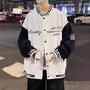 Chaqueta de béisbol moderna estilo americano para hombre, nueva colección de otoño, de alta gama, vintage, corte holgado, patchwork, casual, chaqueta para pareja