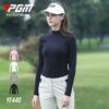 PGM Nova Camiseta Base de Golfe Feminina Outono e Inverno Gola Alta Manga Longa Top Feminino Quente Interior de Veludo
