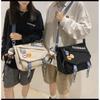 Bolso de hombro informal al por mayor de fábrica, bolso de mensajero para estudiantes con letras de colores del viento, bolso de hombro moderno para hombres y mujeres.