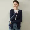 26 Novos Cardigans de Caxemira com Gola V Femininos para Outono e Inverno, Jaqueta de Tricô de Caxemira, Top Versátil, Suéter, Suéter de Tricô