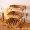 Estante de Almacenamiento de Bambú Moderno y Sencillo de Múltiples Niveles Estante de Almacenamiento de Frutas para Escritorio de Sala de Estar Estante de Almacenamiento de Frutas y Verduras de Escritorio