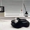 Novo Slip-on Feeling Eva Chinelos de sola grossa com aumento de altura para mulheres Verão Slip-on Impermeável Baotou Drag Exterior Wear Home Indoor