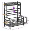 Rack de Armazenamento de Tapete de Yoga Personalizado Transfronteiriço, Gancho de Roda para Halteres Kettlebells Rolo de Espuma Faixa de Resistência Rack de Armazenamento Fitness