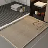 Alfombrillas de Piso de Lino Estilo Lujo Ligero Personalizables, Felpudos Absorbentes de Agua y Resistentes al Desgaste para Baño, Alfombrillas Antideslizantes para Piso de Baño, Al por Mayor en Stock