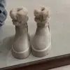 Botas de neve de moda quentes e peludas com forro de fleece para o inverno para mulheres, botas curtas de sola grossa, novo estilo simples 2026 com fivela de cinto