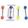 Ventas Directas de Fábrica Color Mixto Uñas Acrílicas para Lengua Anillo para Piercing de Lengua de Acero Inoxidable Joyería Suministro Caliente de Amazon