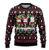 Sudadera Estampado 3D Copa de Vino para Hombre Casual Bar Fiesta Ropa Deportiva Suéter Navideño Feo de Vino para Hombre Cuello Redondo