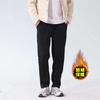 Calça Retta Grossa com Forro de Fleece Versátil Inverno Novo Masculina Estilo Coreano Ins Tendência Plus Size Emagrecimento Casual Calça Esportiva