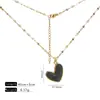 Collar de Joyería Transfronterizo, Collar de Cadena para Clavícula con Corazón de Goteo de Aceite Colorido, Accesorio de Cadena para Clavícula de Moda con Diseño de Nicho