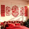 Set de decoración para habitación de boda, nuevo juego completo para cabecera de dormitorio de boda, pared de fondo con motivo largo de dragón y fénix, colección completa de suministros de boda