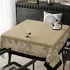 Mantel cuadrado estilo vintage, lavable, impermeable, a prueba de aceite, mantel cuadrado de PVC para comedor, tapete cuadrado para mesa de centro estilo retro francés