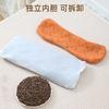 Almohada Cervical de Cáscara de Alforfón Entero Almohada Dura Hilo de Doble Capa Algodón para Dormir Almohada Pequeña Redonda Individual Almohada de Hueso para el Cuello de Alforfón Amargo