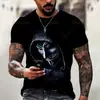 Camiseta Unisex de Manga Corta con Cuello Redondo, Patrón de Payaso DC, Máscara Maligna 3D, Suministro de Fábrica de Estación Independiente de Camarones de Amazon