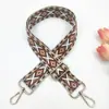 Estilo Novo Transfronteiriço 3,8cm Estilo Étnico Alça Larga para Ombro com Bordado de Padrão Diamante, Acessório de Bolsa Lanyard com Alça Longa Transversal