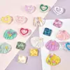 Pegamento cremoso resina accesorios diy mano simulación perla vieira transparente amor cristal de agua caja accesorios