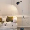 Lámpara de lectura de pie para el cuidado de los ojos con una fuente de luz grande, adecuada para iluminación de piano, escritorio de estudio, mesita de noche de dormitorio y mesa de mahjong; lámpara de hierro ultrabrillante