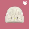 Bonito Gorro de Punto con Orejas de Gato para Mujer, Nuevo Estilo Otoño/Invierno 2026, Engrosado para Calor, Hace que la Cara se Vea Más Pequeña, Circunferencia de Cabeza Grande