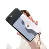 Portatarjetas Adhesivo con Tapa abatible de Piel sintética PU para Teléfono Móvil Monedero Pequeño Simple Personalizado Portatarjetas Creativo Adhesivo 3m para Teléfono Móvil