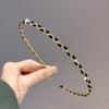 Diadema tipo cristal fino para mujer otoño e invierno elegante simple celebridad de internet 2023 nuevo moderno retro accesorio para presionar el cabello todo a juego