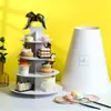 Bolsa de Té de la Tarde Soporte para Postres Pastel Bocadillo Mesa de Descanso para el Té de Múltiples Niveles Boda Francesa Pastelería Pequeña Soporte de Exhibición para Hornear