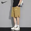 Pantalones Cortos Deportivos Casuales Sueltos Rectos de Cinco Puntos de Longitud Media para Hombre Marca de Moda Estilo Americano Verano 2026 Seda de Hielo Delgados