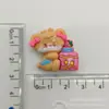 Nuevos accesorios de conejo y oso de dibujos animados brillantes para zapatos con agujeros hechos a mano DIY, accesorios de parche para funda de teléfono móvil